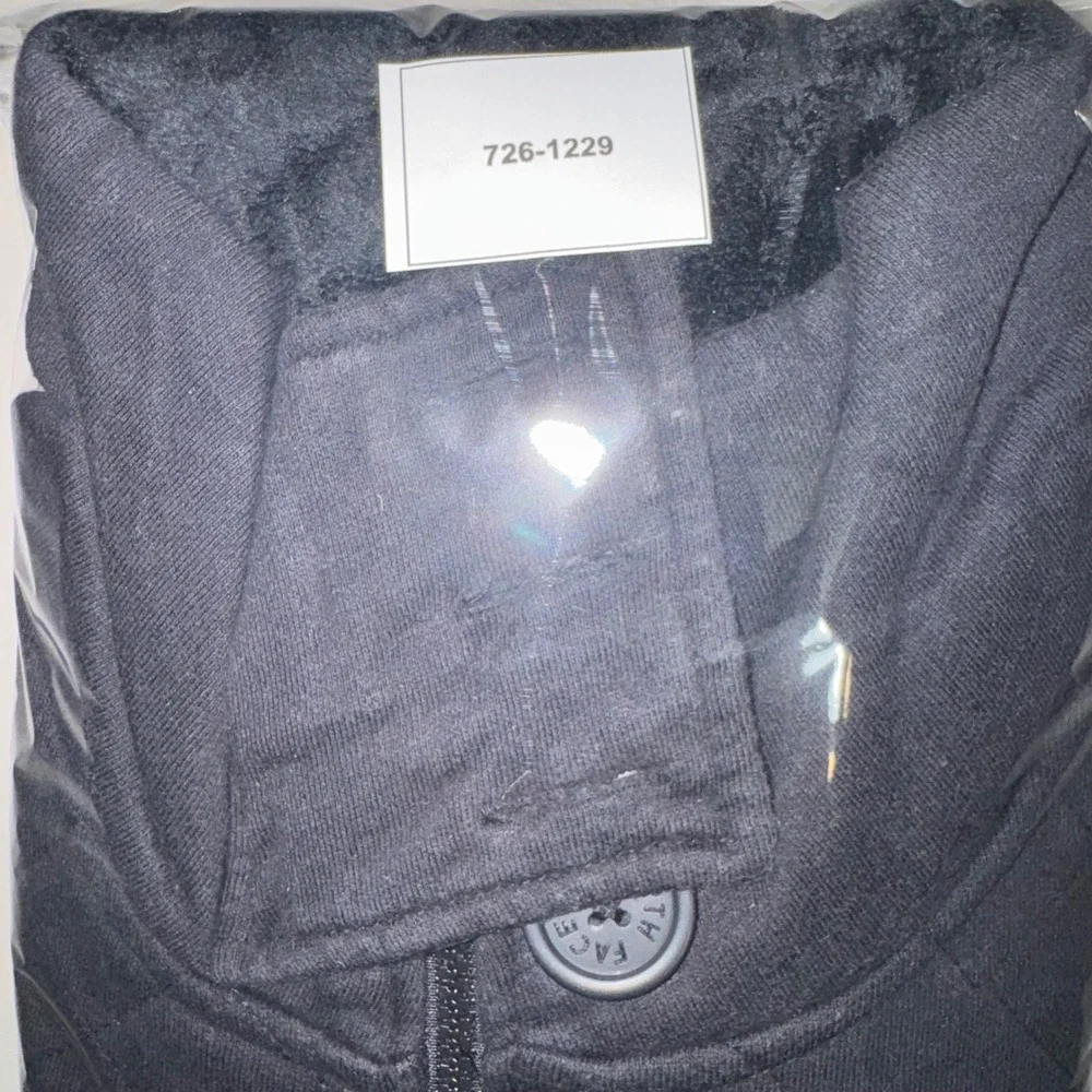 The North Face Womens XS Black Quilted Full Zip Fleece Lined Jacket High Collar
